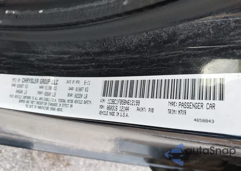 2011 Chrysler 200 Touring from USA, damaged, VIN 1C3BC1FB5BN612199